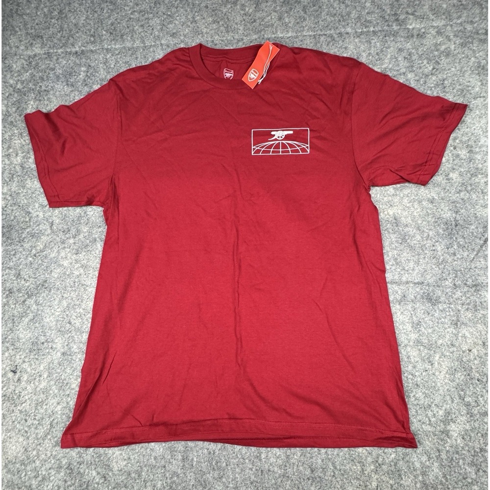 Men's Arsenal F.C. Red Logo T-Shirt USA Tour 2024 Size XL - NWT